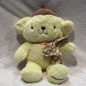Build a Bear Sanrio Pompompurin w/Scarf Hello Kitty Friends Plush Stuffed Animal